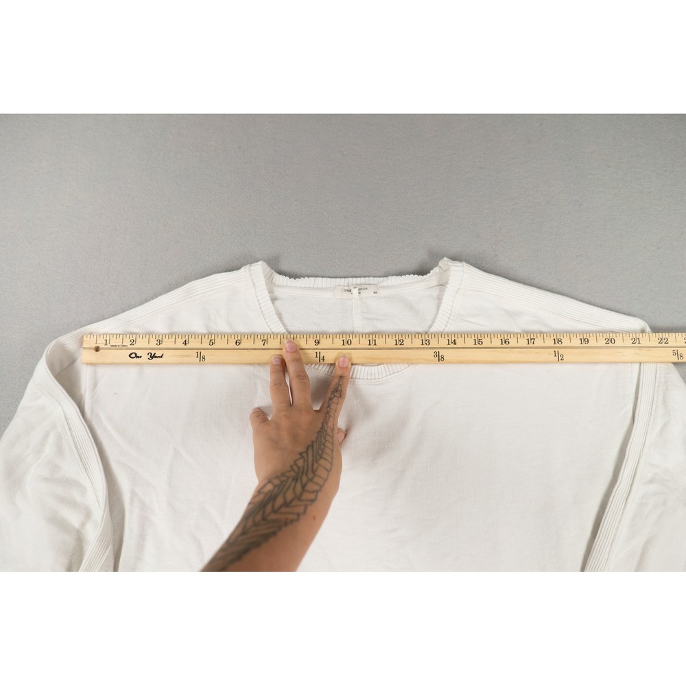 Rag & Bone Womens Long Sleeve Top Oversized Modal Cotton White Size S Minimalist image 5